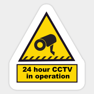 24 Hour CCTV in Operation Sticker